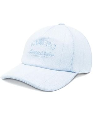 Iceberg Logo-Embroidered Cap - White
