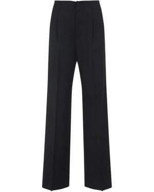 Alberta Ferretti Pleat-Detail Pants - Blue