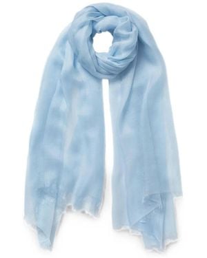 Jane Carr Cloud Frayed-Edge Scarf - Blue