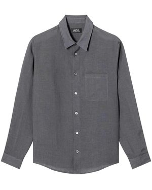 A.P.C. Patch-Pocket Shirt - Grey