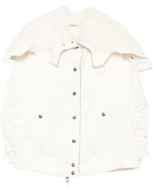 Ermanno Scervino Gefütterte Jacke Mit Pelzbesatz - Natur
