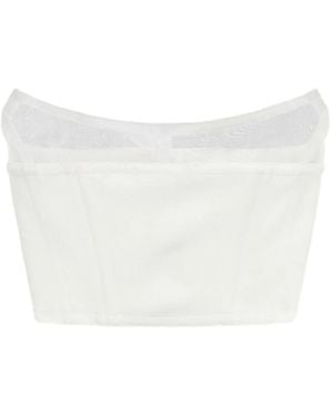 Blumarine Strapless Corset Top - White