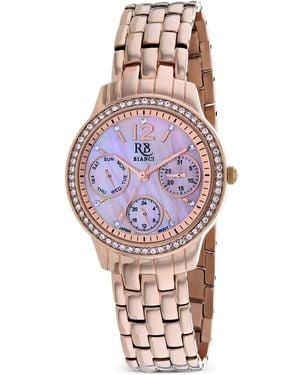 Roberto Bianci Valentini Crystal-Embellished 34Mm Watch - White