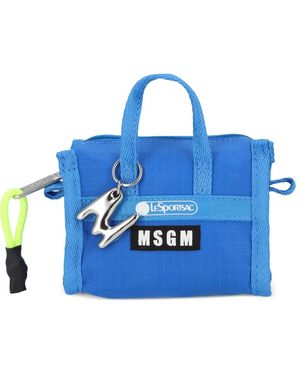 MSGM Top Handle Tote Bag - Blue