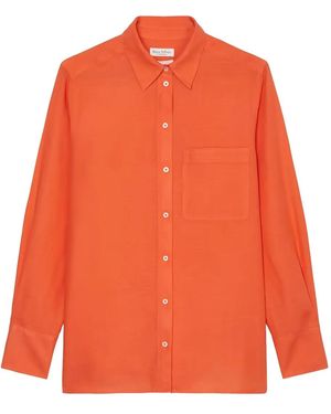 Marc O' Polo Button-Up Long-Sleeve Shirt - Orange
