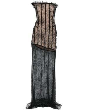 GIUSEPPE DI MORABITO Lace Corset Dress - White