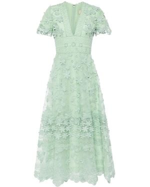 Elie Saab Silk-Blend Guipure Lace Cocktail Dress in Red | Lyst Elie Saab Silk-Blend Guipure Lace Cocktail Dress in Red | Lyst