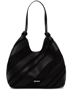 DKNY Mittelgroßer Paula Tote Bag Mit Abnehmbarem Beutel - Schwarz