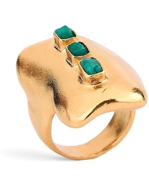 FENOMENA Muzo Emerald Ring - Metallic