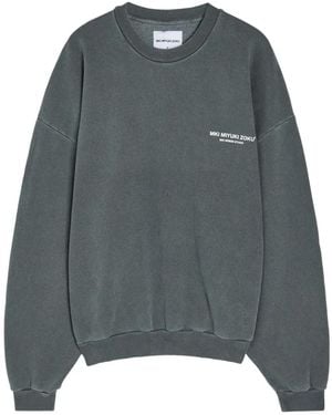 MKI Miyuki-Zoku Logo-Print Jumper - Grey