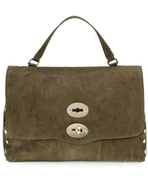 Zanellato Postina Officina Stud-Embellished Shoulder Bag - Brown