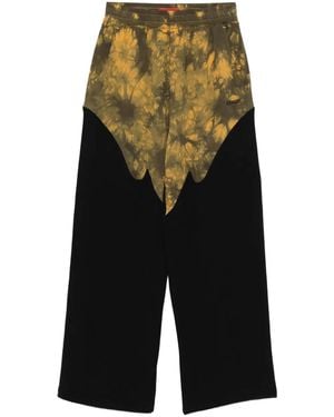 Kusikohc Rider Tie-Dye Panel Joggers - Black