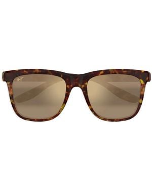 Maui Jim Pehu Tortoiseshell Square-Frame Sunglasses - Brown