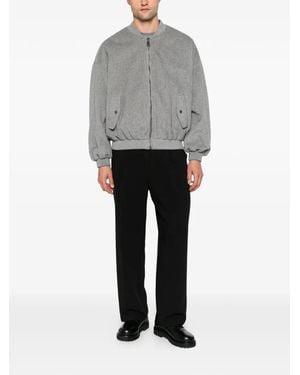 Imperial Pleated Straight-Leg Pants - Gray