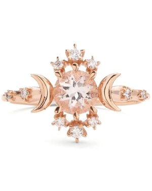 SOFIA ZAKIA 14Kt Wandering Star Morganite And Diamond Ring - Pink