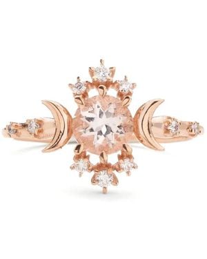SOFIA ZAKIA 14Kt Wandering Star Morganite And Diamond Ring - Pink