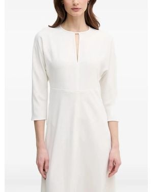 Joop! Keyhole Neckline A-Line Dress - White