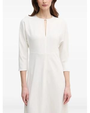 Joop! Keyhole Neckline A-Line Dress - White