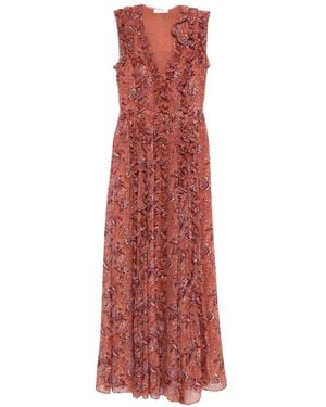 Ulla Johnson Aida Ruffled Floral Gown - Red