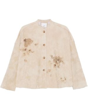 Whyci Floral-Print Corduroy Jacket - Natural