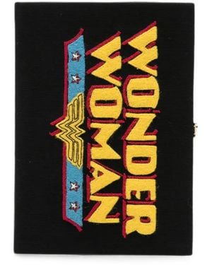 Olympia Le-Tan Wonder Embroidered Clutch Bag - Black