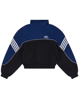 Protocol Index Logo Striped Track Jacket - Blue