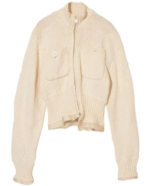 Undercover Zip Pocket Cardigan - White