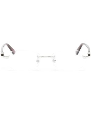 Cartier Rimless Rectangle-Frame Glasses - Red