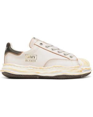 Maison Mihara Yasuhiro Blakey Og Sole Leather Trainers - White