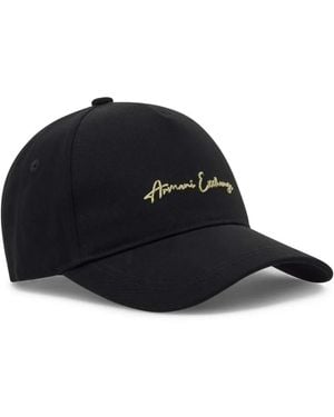 ARMANI EXCHANGE Embroidered Baseball Cap - Black