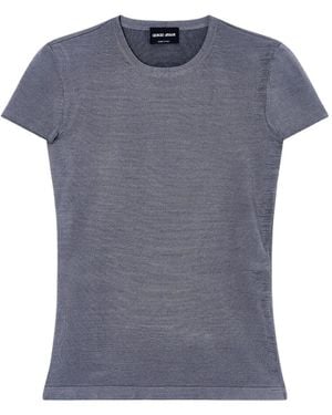 Giorgio Armani Crew-Neck Sweater - Blue