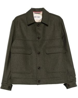 NEW YORK RESIDENT Collared Overshirt - Green
