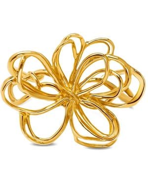 Oscar de la Renta Flower-Shaped Cuff Bracelet - Metallic