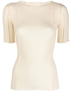 Baserange Omato Stretch-Organic Cotton Top - Natural