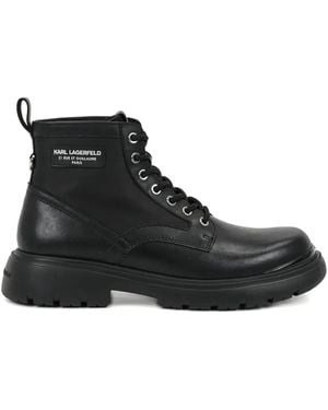 Karl Lagerfeld Stivaletti Platform Stringati - Nero
