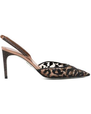 Rene Caovilla 80Mm Allura Crystal-Embellished Court Shoes - White