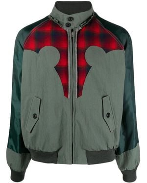 Maison Margiela X Pendleton Yoke-Detail Bomber Jacket - Green