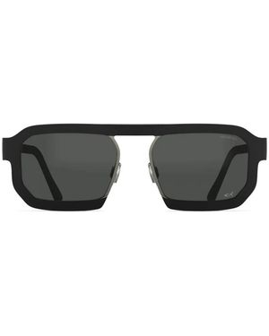 Blackfin Geometric-Frame Sunglasses - Black