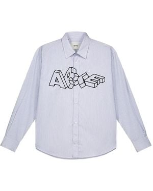 Arte' Arte Blocks Striped Shirt - ホワイト