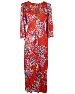 RIXO London Paisley-Print Jacquard Dress - Red