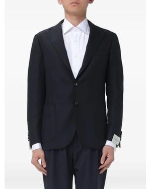 Luigi Borrelli Napoli Single-Breasted Blazer - Blue