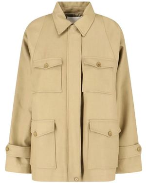 Frankie Shop Kelia Padded Utility Jacket - Natural