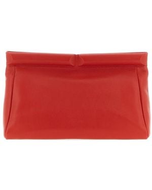 ARMARIUM Bolso De Mano Eloisa De Piel Con Logo En Relieve - Rojo