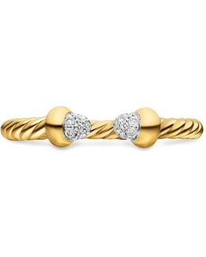 David Yurman Micro Cablespira Flex Open Ring - Metallic