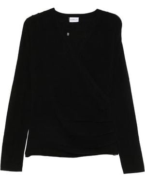 Marella Wrap-Style Cashmere Sweater - Black