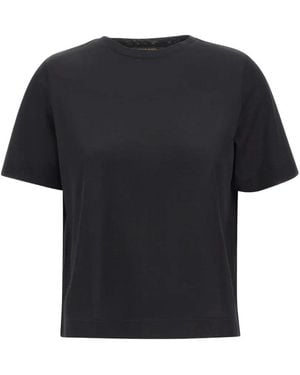 Gran Sasso Crew-Neck Short-Sleeve T-Shirt - Black