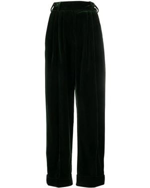 Alexandre Vauthier Fluwelen Broek - Zwart