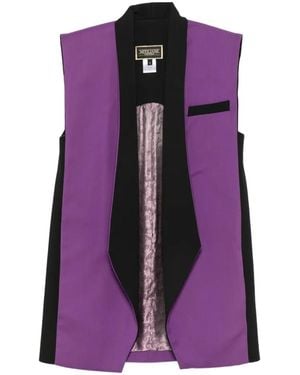MITILIANE COUTURE Open-Front Gilet - Purple