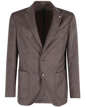 L.B.M. 1911 Notched-Lapels Blazer - Brown