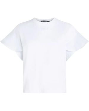 Karl Lagerfeld T-Shirt Con Ruches - Bianco